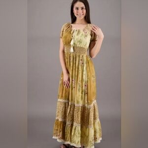 Boho Summer Yellow Dress size Large